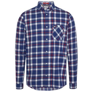 TJ koszula TJM Essential Check Shirt granatowy 