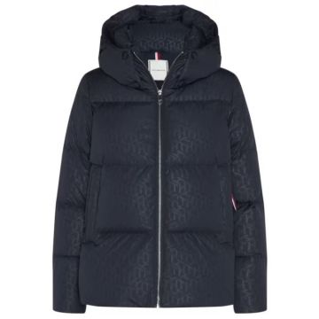 TH kurtka Cube Embossed Puffer Down granatowy