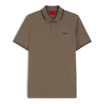 HU polo 50467344 10205383 032 brązowy 