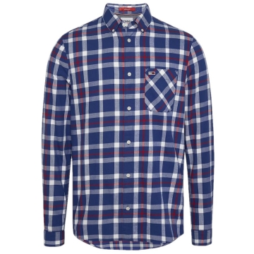 TJ koszula TJM Essential Check Shirt granatowy 
