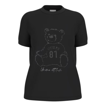 GU t-shirt V5BI16 K8FQ4 JBLK czarny 