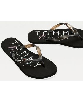 Tommy Jeans klapki Rubber Thong Beach Sandal czarny 36 Kolor czarny Rozmiar3 36
