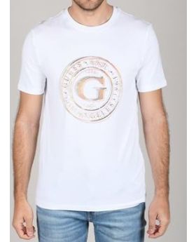 GU T- Shirt M3GI11J1314-G011 Bia?y 