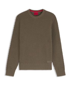 HU sweter 50446995 10273677 032 khaki 