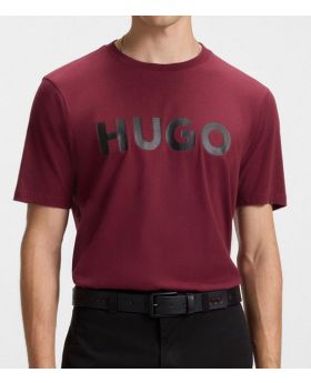 Hugo t-shirt 5050467556 10229761 602 bordowy L
