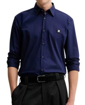 HU koszula 50505315 10243670 418 atramentowy