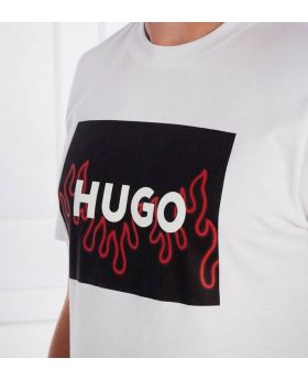Hugo t-shirt Dulive_U241  biały L Kolor biały Rozmiar1 L