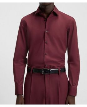 HU koszula 50519812 10181991 602 bordowy 