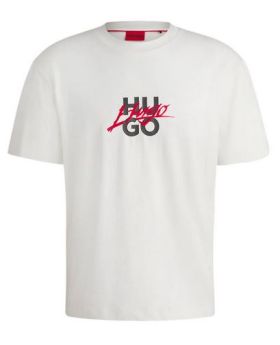 HU t-shirt 50521076 01 101 kremowy