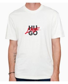 HU t-shirt 50521076 01 101 kremowy