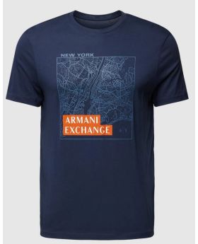 AX t-shirt 6RZTAH ZJA5Z 25DX granatowy 