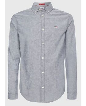 Tommy Jeans koszula TJM Stretch Oxsford  Shirt szary S Kolor szary Rozmiar1 S