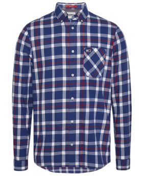 TJ koszula TJM Essential Check Shirt granatowy 