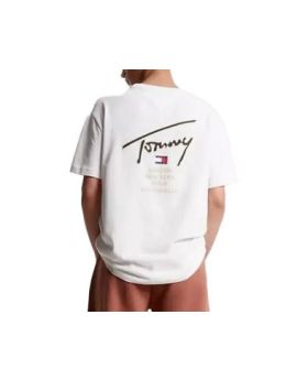 TJ t-shirt DM0DM17729 YBH kremowy
