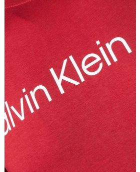 CKJ t-shirt J30J322344 XA0 bordowy