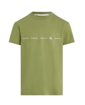CKJ T-shirt J30J324668 L9N oliwkowy L