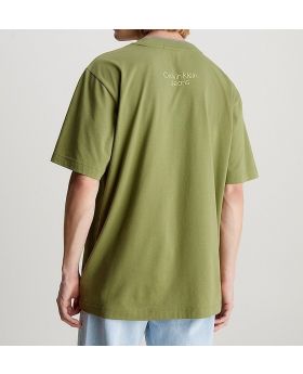 CKJ t-shirt J30J325201 L9N oliwkowy