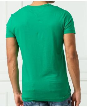 TH t-shirt Stretch Slim Fit Vneck Tee zielony
