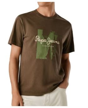 PJ t-shirt PM5010099 898 brązowy