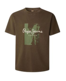 PJ t-shirt PM5010099 898 brązowy