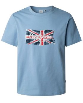 PJ t- shirt PM509384 532 błękitny