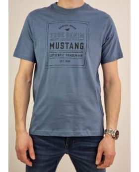 Mustang t-shirt Alex C Print 1012142 5315 granat S Kolor granatowy Rozmiar1 S