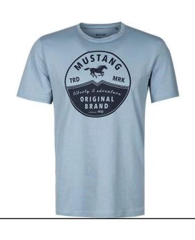MU t-shirt Alex C Print 1012777 5084 błękitny