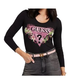 Guess bluzka W2YI36J1311 JBLK czarny S Kolor czarny Rozmiar1 S