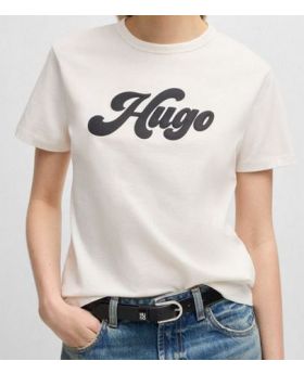 HU t-shirt 50539101 110 kremowy