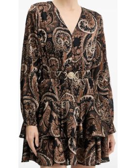 GU sukienka W5BK53WHCM0 P1WT brązowy