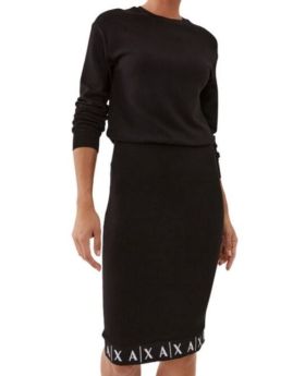 Armani Exchange sukienka 6RYA80 YJEGZ 1200 czarny L Kolor czarny Rozmiar1 L