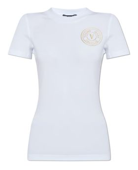 Versace Jeans t-shirt 77HAHT00 77DP608 G03  biały S Kolor biały Rozmiar1 XS