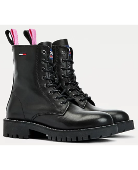TJ buty Tommy Jeans Leather Lace Up Boot 