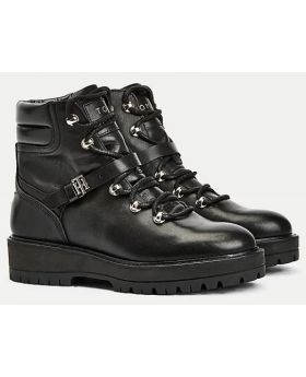 TH buty Polished Leather Flat Boot