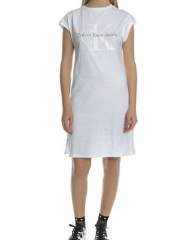 Calvin Klein Jeans sukienka J20J206948 112 biały L Kolor biały Rozmiar1 L