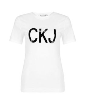 Calvin Klein Jeans t-shirt J20J208610 112 biały XS Kolor biały Rozmiar1 XS