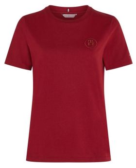 TH t-shirt WW0WW40273 XJS bordowy