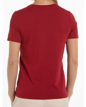 TH t-shirt WW0WW40273 XJS bordowy
