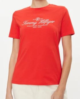 TH t-shirt WW0WW40293 SNE czerwony 