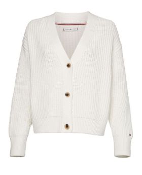 Tommy Hilfiger sweter Org Cotton Button V-NK