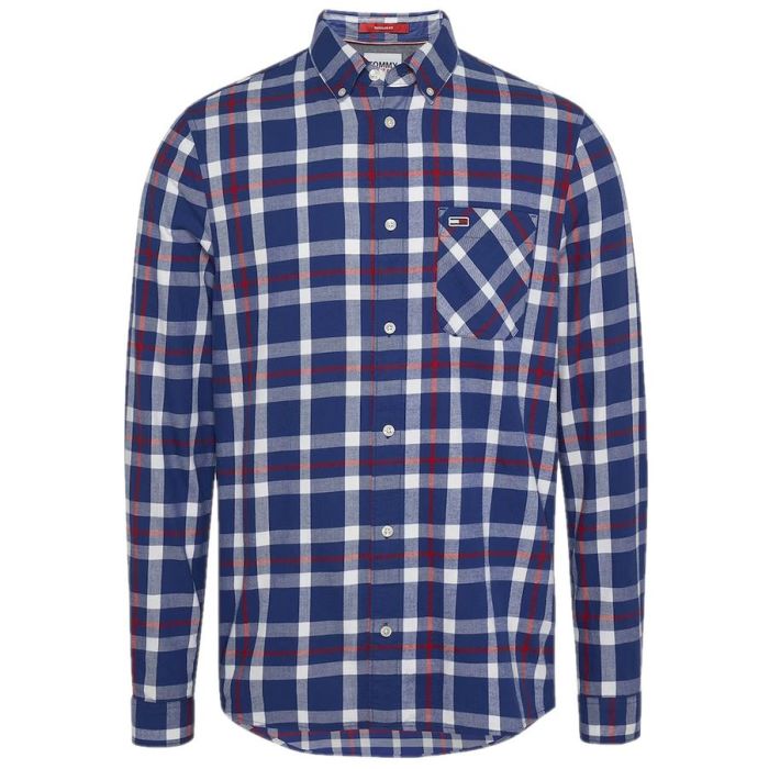 TJ koszula TJM Essential Check Shirt granatowy 