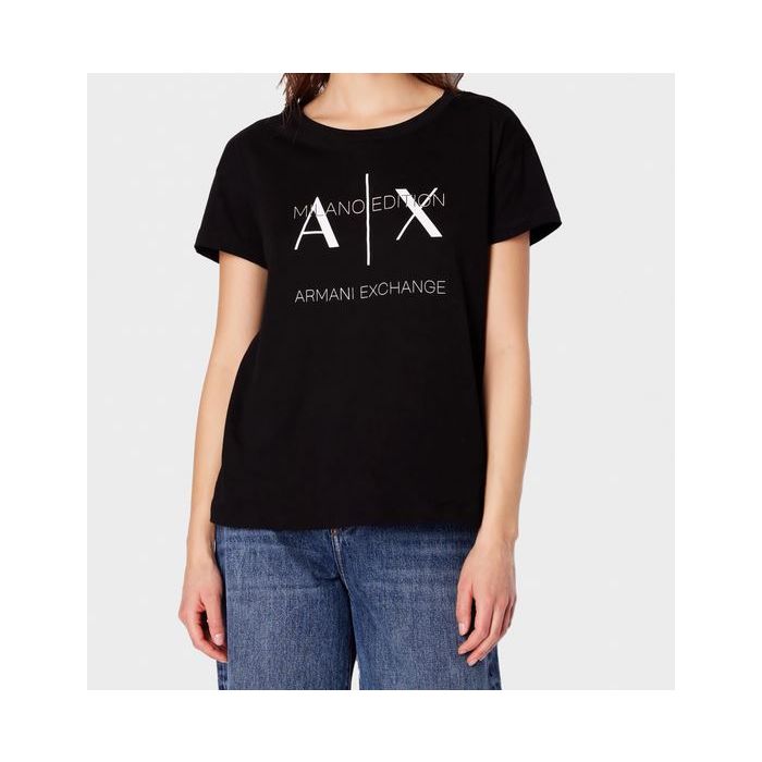 AX t-shirt 3DYT36  YJ3RZ czarny 