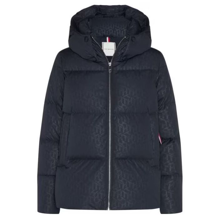 TH kurtka Cube Embossed Puffer Down granatowy