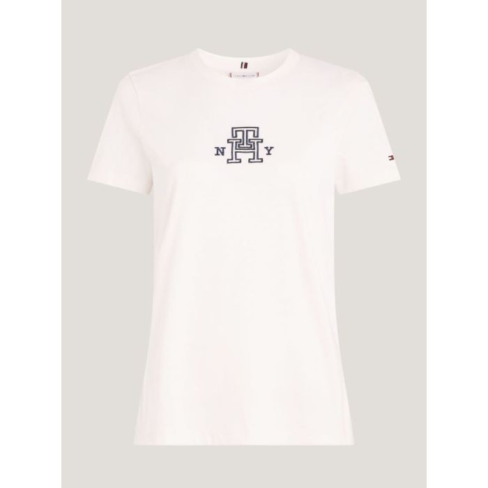 TH t-shirt WW0WW38874 AC0 beżowy 