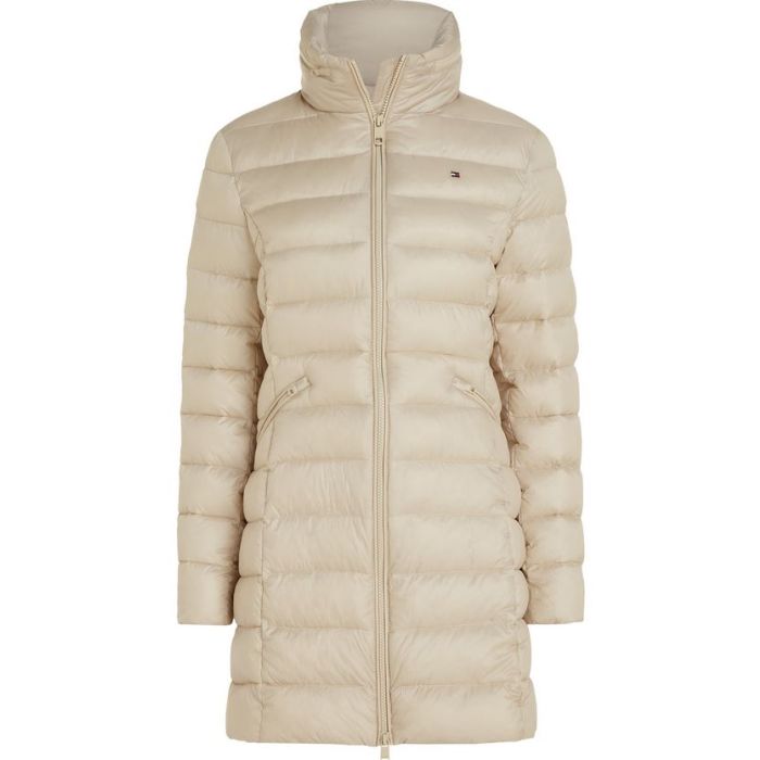 TH kurtka Padded Global Stripe Coat beżowy