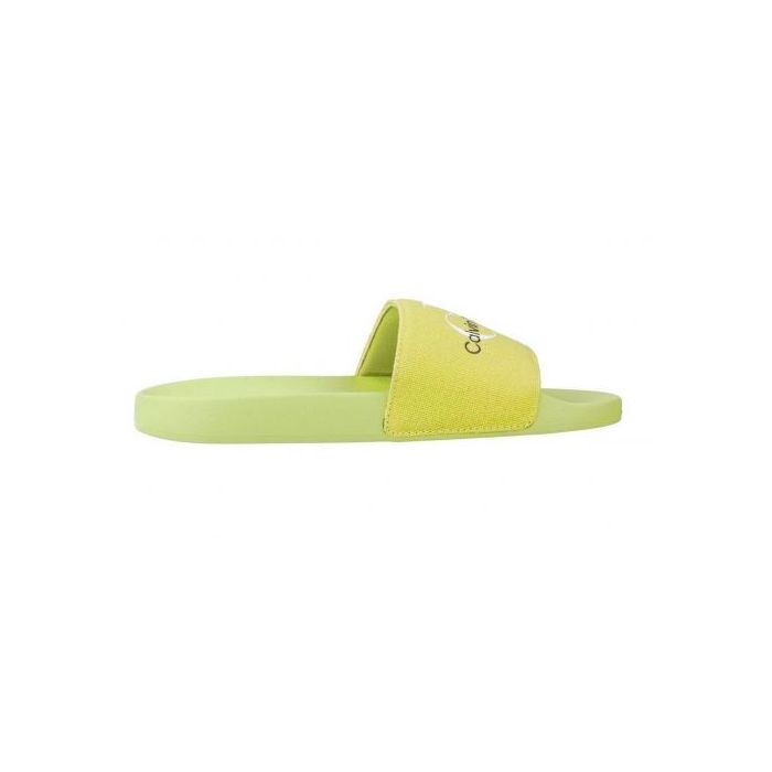 CKJ buty Slide Monogram Co limonka 